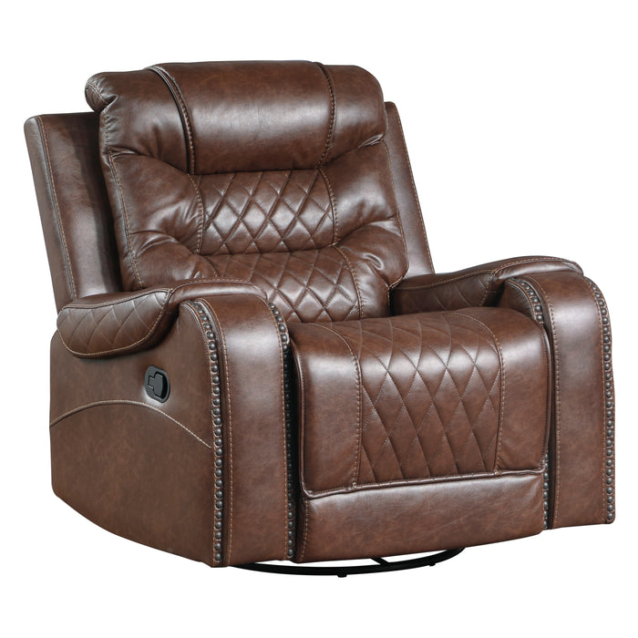 Putnam Swivel Glider Reclining Chair in Brown - 9405BR-1 - FAMSA Furniture (TX)