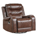 Putnam Swivel Glider Reclining Chair in Brown - 9405BR-1 - FAMSA Furniture (TX)