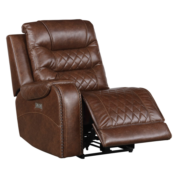 Putnam 6-Piece Modular Power Reclining Sectional with Right Chaise in Brown - 9405BR*6LRRC - FAMSA Furniture (TX)