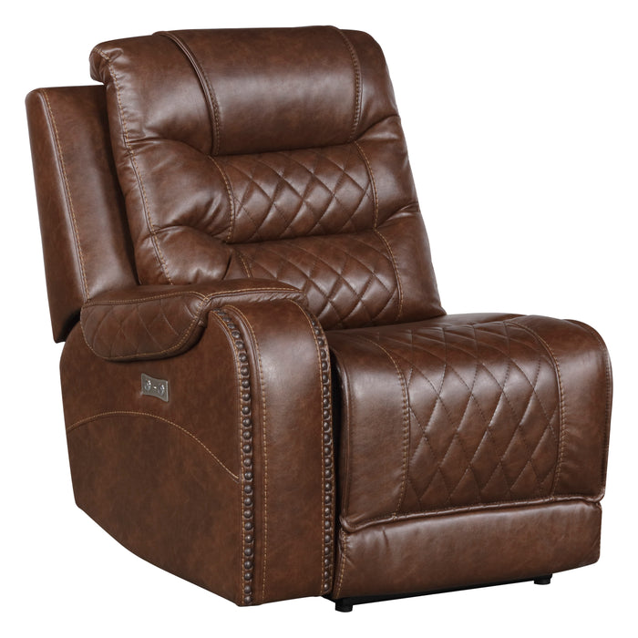 Putnam 6-Piece Modular Power Reclining Sectional with Right Chaise in Brown - 9405BR*6LRRC - FAMSA Furniture (TX)