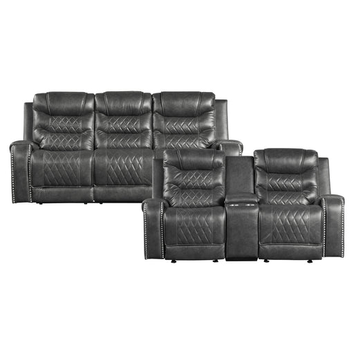 Putnam 2pc Set: Sofa, Love in Gray - 9405GY*2 - FAMSA Furniture (TX)