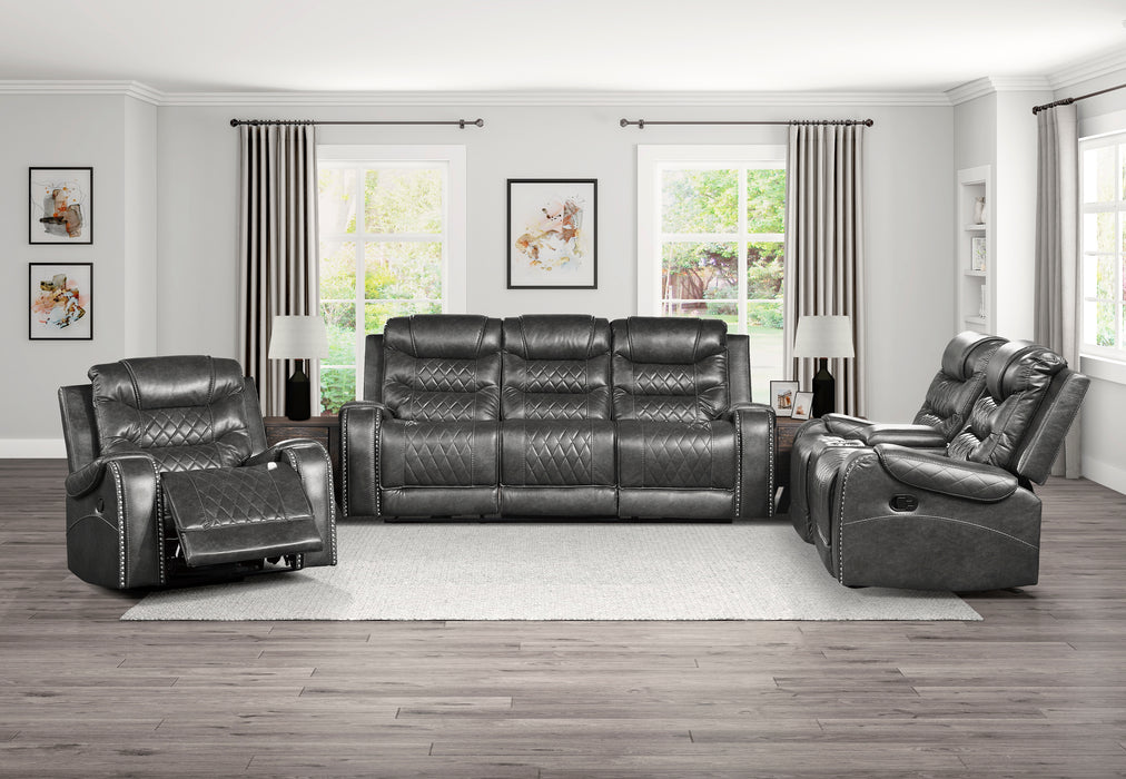Putnam Swivel Glider Reclining Chair in Gray - 9405GY-1 - FAMSA Furniture (TX)