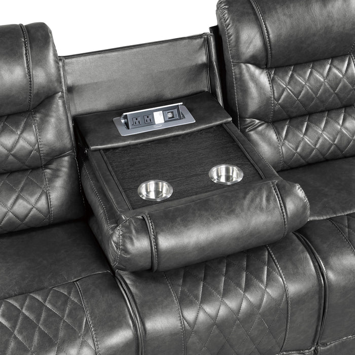 Putnam 2pc Set: Sofa, Love in Gray - 9405GY*2 - FAMSA Furniture (TX)