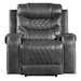 Putnam Power Reclining Chair in Gray - 9405GY-1PW - FAMSA Furniture (TX)