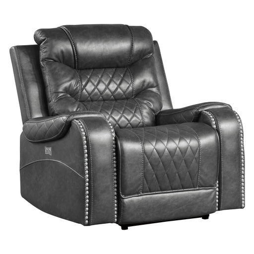 Putnam Power Reclining Chair in Gray - 9405GY-1PW - FAMSA Furniture (TX)