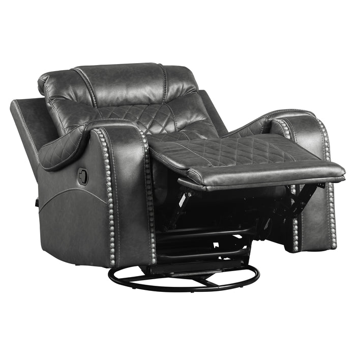 Putnam Swivel Glider Reclining Chair in Gray - 9405GY-1 - FAMSA Furniture (TX)