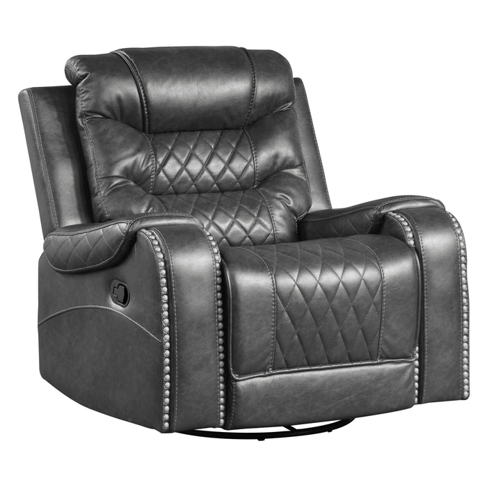 Putnam Swivel Glider Reclining Chair in Gray - 9405GY-1 - FAMSA Furniture (TX)
