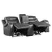 Putnam Power Double Reclining Loveseat with Center Console, Receptacles and USB Ports in Gray - 9405GY-2PW - FAMSA Furniture (TX)