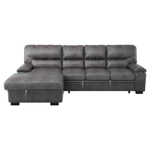 Michigan 2-Piece Sectional with Pull-out Bed and Left Chaise with Hidden Storage in Gray - 9407DG*2LC3R - FAMSA Furniture (TX)