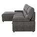Michigan 2-Piece Sectional with Pull-out Bed and Left Chaise with Hidden Storage in Gray - 9407DG*2LC3R - FAMSA Furniture (TX)