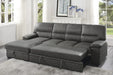 Michigan 2-Piece Sectional with Pull-out Bed and Left Chaise with Hidden Storage in Gray - 9407DG*2LC3R - FAMSA Furniture (TX)