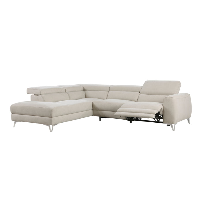 Bienvenue 2-Piece Power Reclining Sectional with Left Chaise in Beige - 9415*SCPW - FAMSA Furniture (TX)