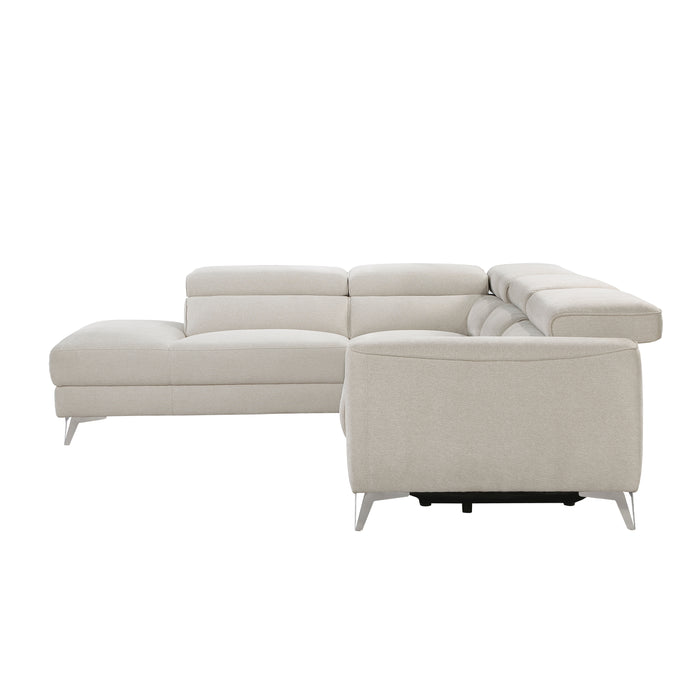 Bienvenue 2-Piece Power Reclining Sectional with Left Chaise in Beige - 9415*SCPW - FAMSA Furniture (TX)