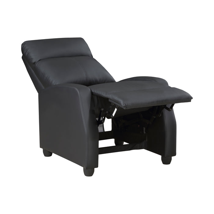 Greenfield Push Back Reclining Chair in Black - 9420BK-1 - FAMSA Furniture (TX)