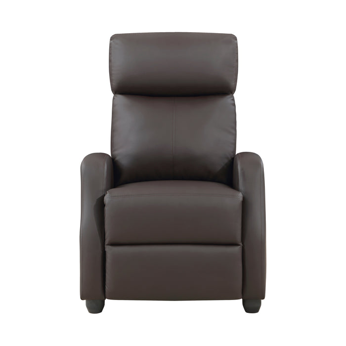 Greenfield Push Back Reclining Chair in Brown - 9420DB-1 - FAMSA Furniture (TX)