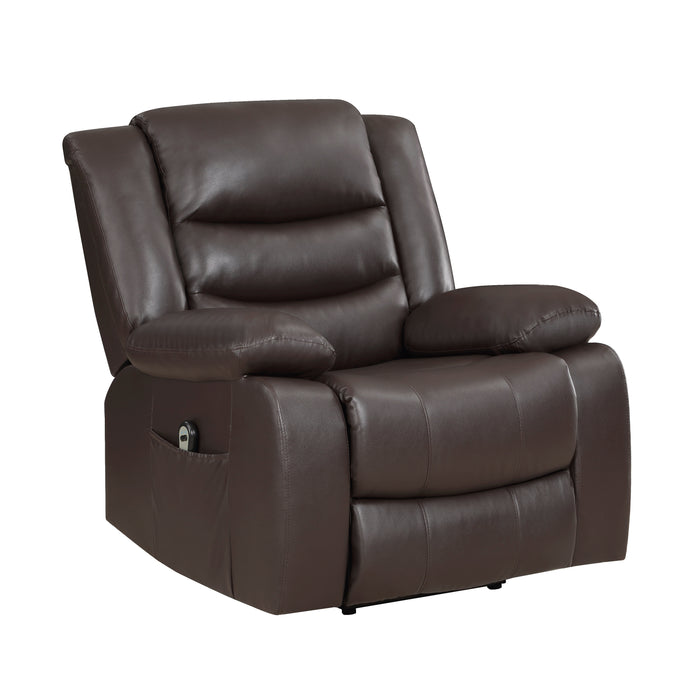 Carson Power Lift Chair in Brown - 9423DBR-1LT - FAMSA Furniture (TX)