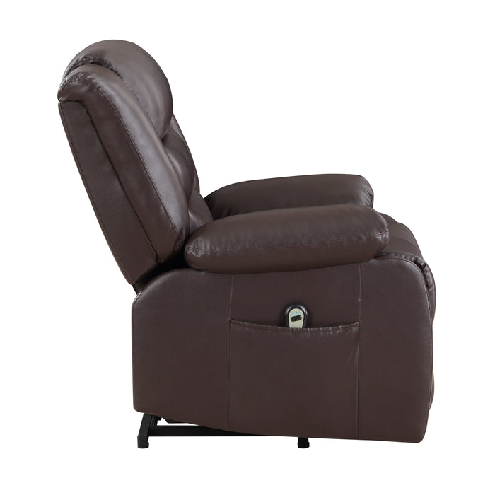 Carson Power Lift Chair in Brown - 9423DBR-1LT - FAMSA Furniture (TX)