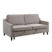 Adelia Convertible Studio Sofa with Pull-out Bed in Gray - 9428CB-3CL - FAMSA Furniture (TX)