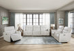 Salida (3)Power Double Reclining Loveseat with Center Console and Power Headrests in White - 9444HMP-2CNPWH* - FAMSA Furniture (TX)