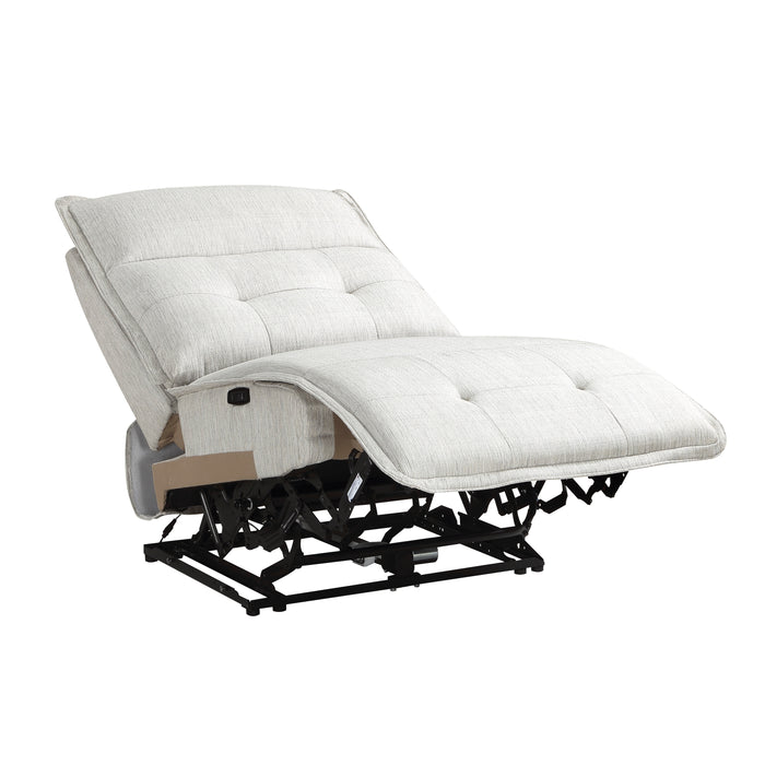 Salida (4/6)Power Reclining Armless Chair with Power Headrest in White - 9444HMP-ARPWH - FAMSA Furniture (TX)