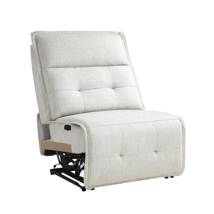 Salida (4/6)Power Reclining Armless Chair with Power Headrest in White - 9444HMP-ARPWH - FAMSA Furniture (TX)