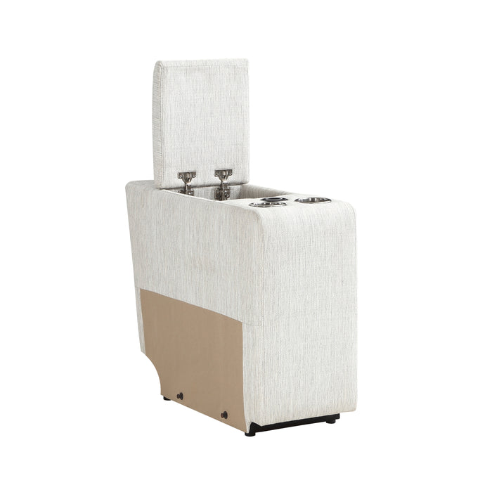 Salida (5/6)Console (no back) with Wireless Charger in White - 9444HMP-CN - FAMSA Furniture (TX)