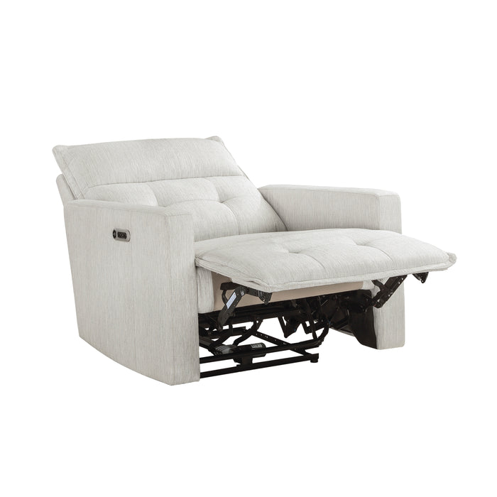 Salida Power Reclining Chair with Power Headrest in White - 9444HMP-1PWH - FAMSA Furniture (TX)