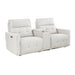 Salida (3)Power Double Reclining Loveseat with Center Console and Power Headrests in White - 9444HMP-2CNPWH* - FAMSA Furniture (TX)