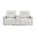 Salida (3)Power Double Reclining Loveseat with Center Console and Power Headrests in White - 9444HMP-2CNPWH* - FAMSA Furniture (TX)