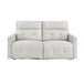 Salida (2)Power Double Reclining Loveseat with Power Headrests in White - 9444HMP-2PWH* - FAMSA Furniture (TX)