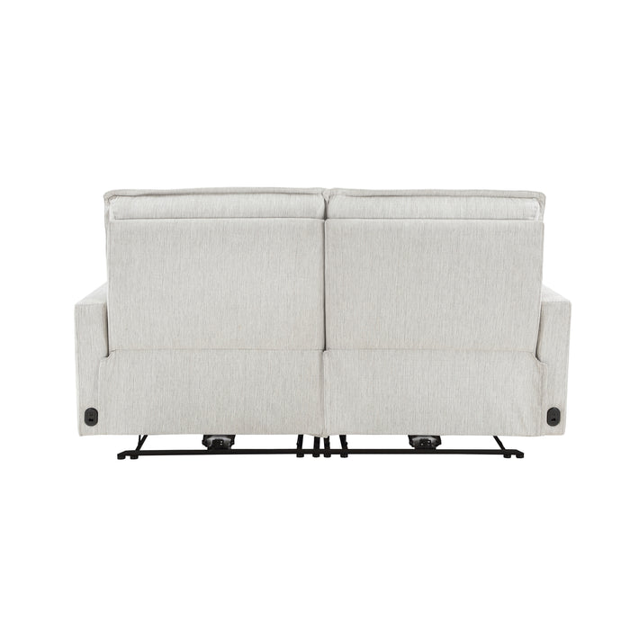 Salida (2)Power Double Reclining Loveseat with Power Headrests in White - 9444HMP-2PWH* - FAMSA Furniture (TX)