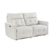 Salida (2)Power Double Reclining Loveseat with Power Headrests in White - 9444HMP-2PWH* - FAMSA Furniture (TX)