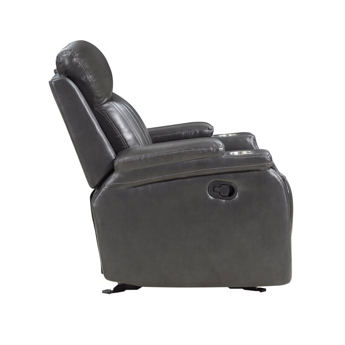 Broomfield Glider Reclining Chair in Gray - 9456DG-1 - FAMSA Furniture (TX)