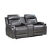 Broomfield Double Reclining Loveseat with Center Console in Gray - 9456DG-2 - FAMSA Furniture (TX)