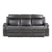 Broomfield Double Reclining Sofa with Drop-Down Cup Holder in Gray - 9456DG-3 - FAMSA Furniture (TX)