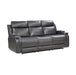 Broomfield Double Reclining Sofa with Drop-Down Cup Holder in Gray - 9456DG-3 - FAMSA Furniture (TX)