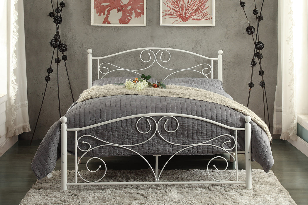 Pallina Full Platform Bed in White - 2021FW-1 - FAMSA Furniture (TX)