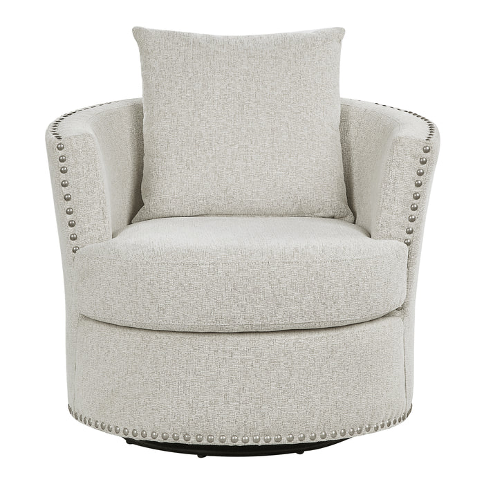Morelia Swivel Chair in Beige - 9468BE-1 - FAMSA Furniture (TX)