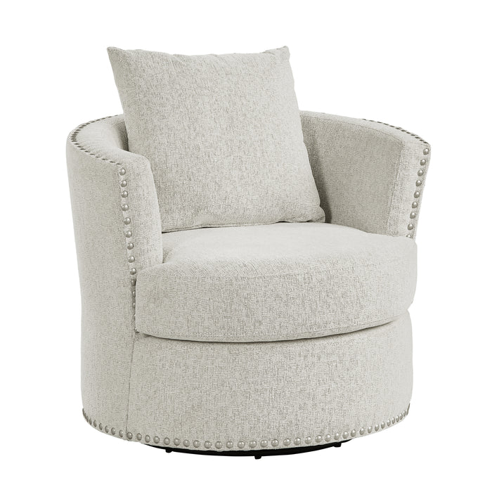 Morelia Swivel Chair in Beige - 9468BE-1 - FAMSA Furniture (TX)