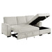 Morelia 2-Piece Sectional with Pull-out Bed and Right Chaise with Hidden Storage in Beige - 9468BE*2RC2L - FAMSA Furniture (TX)