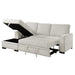 Morelia 2-Piece Sectional with Pull-out Bed and Left Chaise with Hidden Storage in Beige - 9468BE*2LC2R - FAMSA Furniture (TX)