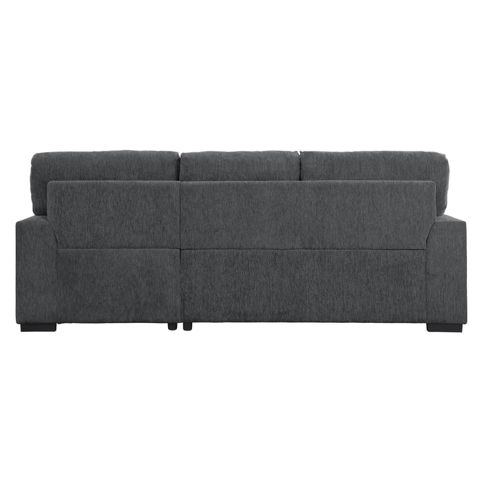 Morelia 2-Piece Sectional with Pull-out Bed and Right Chaise with Hidden Storage in Gray - 9468CC*2RC2L - FAMSA Furniture (TX)