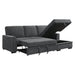 Morelia 2-Piece Sectional with Pull-out Bed and Right Chaise with Hidden Storage in Gray - 9468CC*2RC2L - FAMSA Furniture (TX)