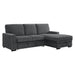 Morelia 2-Piece Sectional with Pull-out Bed and Right Chaise with Hidden Storage in Gray - 9468CC*2RC2L - FAMSA Furniture (TX)
