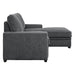 Morelia 2-Piece Sectional with Pull-out Bed and Right Chaise with Hidden Storage in Gray - 9468CC*2RC2L - FAMSA Furniture (TX)