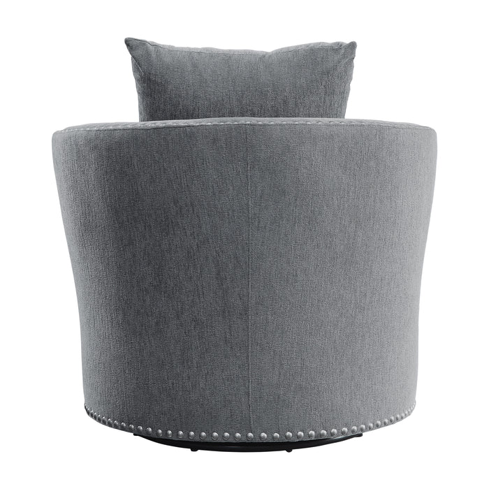 Morelia Swivel Chair in Gray - 9468DG-1 - FAMSA Furniture (TX)