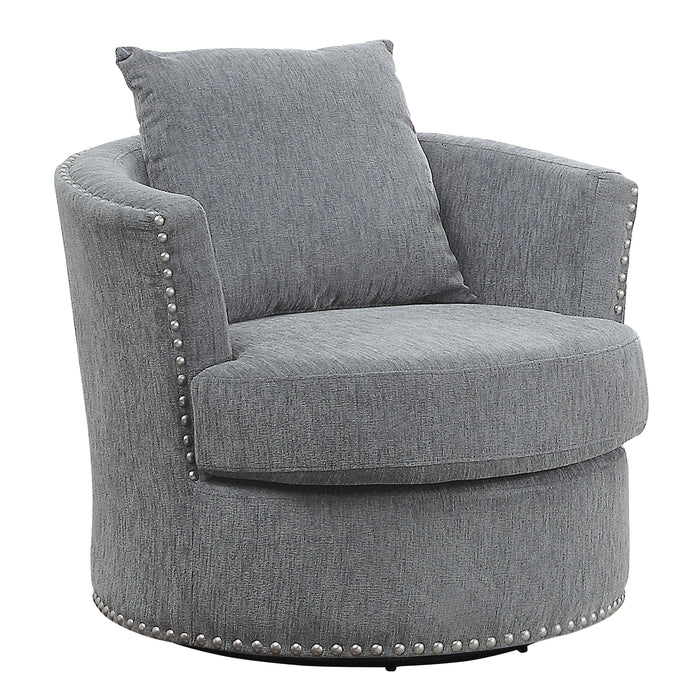 Morelia Swivel Chair in Gray - 9468DG-1 - FAMSA Furniture (TX)