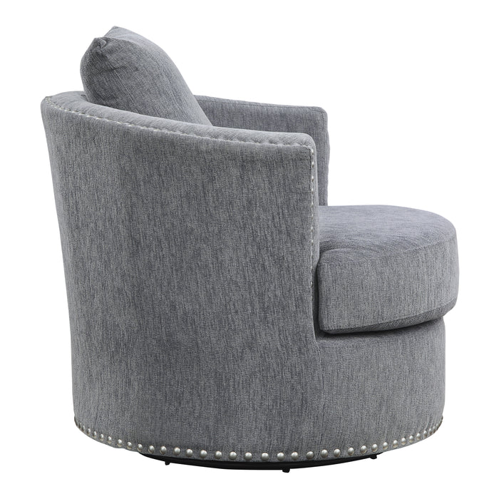 Morelia Swivel Chair in Gray - 9468DG-1 - FAMSA Furniture (TX)