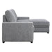 Morelia 2-Piece Sectional with Pull-out Bed and Right Chaise with Hidden Storage in Gray - 9468DG*2RC2L - FAMSA Furniture (TX)