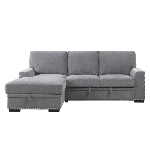 Morelia 2-Piece Sectional with Pull-out Bed and Left Chaise with Hidden Storage in Gray - 9468DG*2LC2R - FAMSA Furniture (TX)